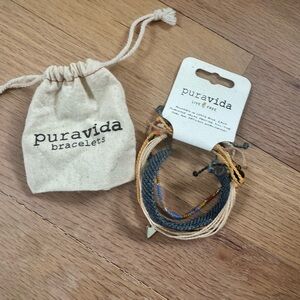 Pura Vida Yellow and Blue Bracelet Set
